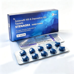 印度藍鑽雙效威而鋼 STENAGRA SUPER POWER 200mg 外盒包裝 超級威而鋼 西地那非100mg 達泊西汀100mg Ether原廠