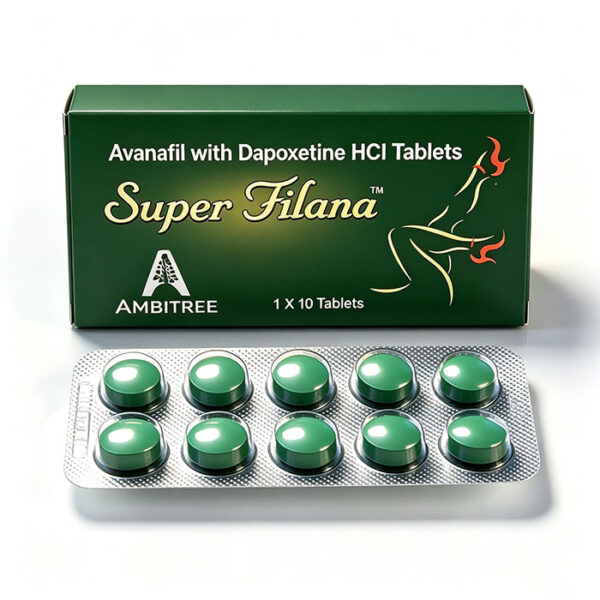綠水鬼-5 印度綠水鬼雙效片 Super Filana 外盒包裝 賽倍達雙效 阿伐那非100mg 達泊西汀60mg Ambitree原廠